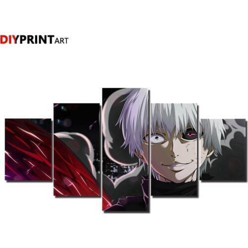 Tokyo Ghoul Smile Ken Kanek 5 Pieces Home Decor Anime Poster Living Room Decoration A1085