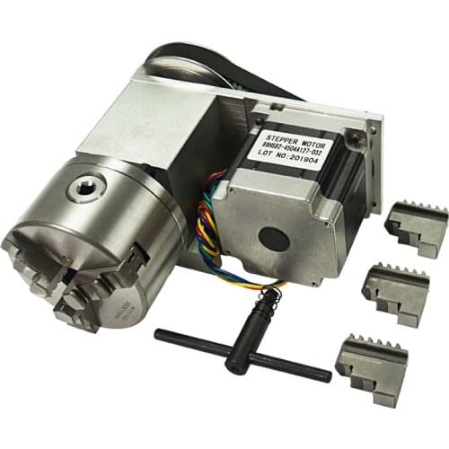 Rotation 3:1 A axis 100mm chuck 4th Axis CNC dividing head