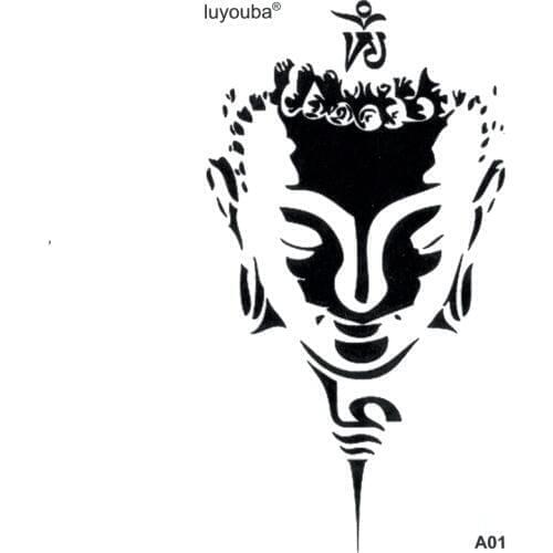 Buddha Waterproof Temporary Tattoos Men Tatuajes Temporales Glitter Tattoo Sleeve Tatoo Henna Tatuagem Art Tattoo Sticker
