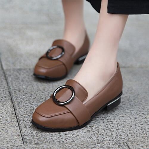 Big Size ladies high heels women shoes woman pumps Square-headed shallow-mouthed single-shoe woman
