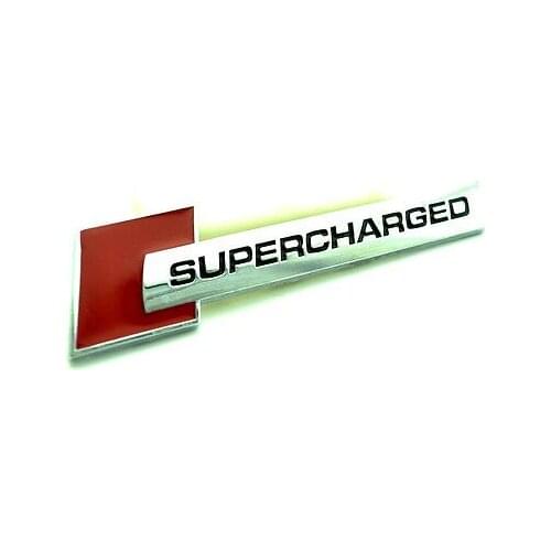 1 Pcs Accessories Racing Motorsport SUPERCHARGED Decal Emblem Badge Car Stickers for A3 A4 A5 A6 Q3 Q5 Q7 S4 S6 Car Styling