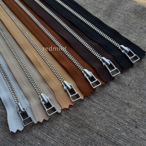 17CM 6 color 3 white copper closed DADHR YKK metal zipper leather bag clothing