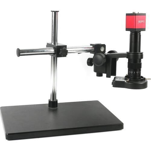 180X/300X Zoom C-mount Lens 360 Degree Rotation 720P 13MP HDMI VGA Industrial Video Microscope Camera Set For Phone PCB Welding