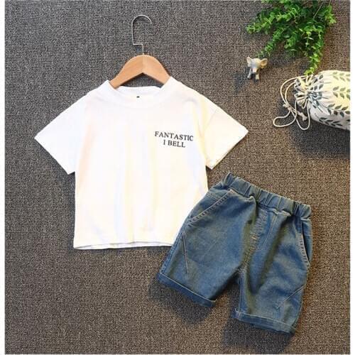 Children Cotton Clothes Baby Boys back Print Big dinosaur Cartoon O-Neck T Shirt Shorts 2Pcs/sets Infant Kids Toddler Tracksuits