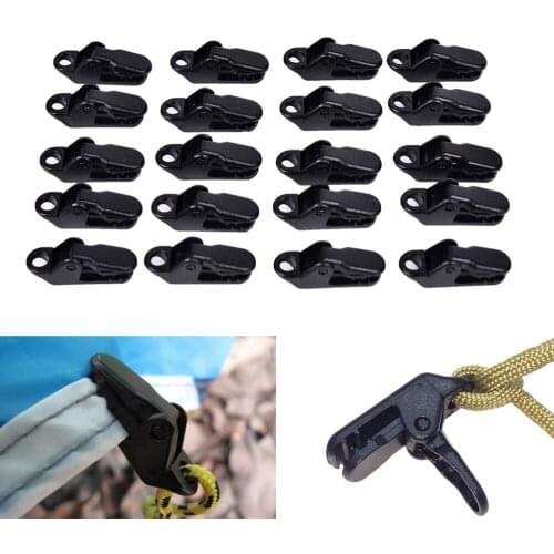 20Pcs New Sale Outdoor Camping Plastic Tent Clips Clamp Camping tent Tarp Clips Canopy Clamp Kit Awning Set Cover Car Boat Snap