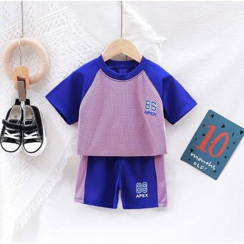 2021 Summer Kids Clothes 3 To 12 Years Big Boy Short Sleeve Sports Set Teenage Girls Clothing Outdoor Casual 2 Piece Set
