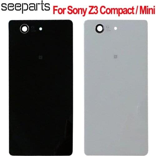 4.6"For Sony Xperia Z3 Compact Back Battery Case Door Rear Housing Cover D5803 D5833 For SONY Z3 Mini Battery Cover
