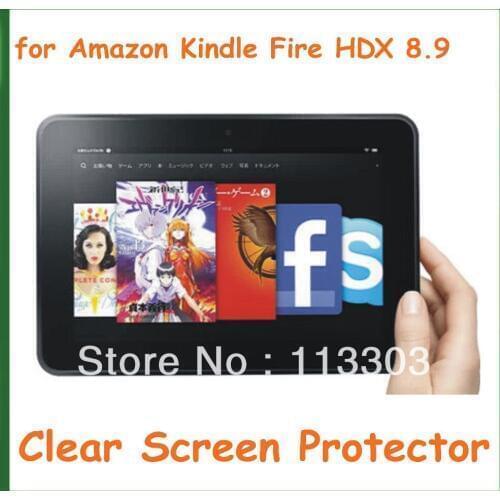 5pcs Transparent Clear Screen Protector for Amazon Kindle Fire HDX 8.9 inch No Retail Package Guard Film Size 223x150mm