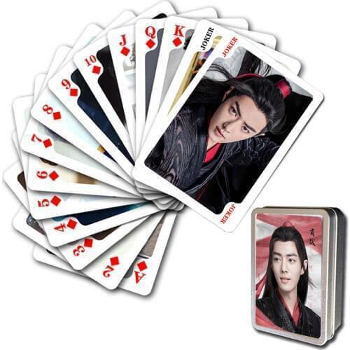54 Pcs/Set CHEN QING LING Poker Cards Wei WuXian Xiao Zhan Character Collection Playing Cards Game Cards Fans Gifts