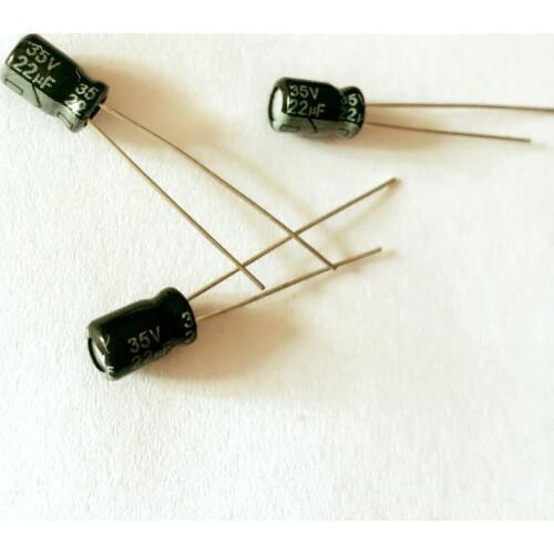 10uF 22uF 33UF 47uF 100uF 220uF 50V 35V 25V 16V 10V 5*7 Aluminum electrolytic capacitor