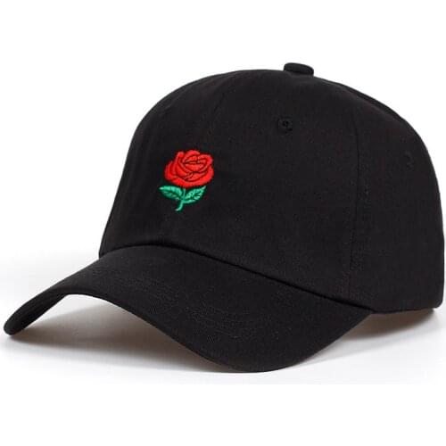 Rose embroidery baseball cap women Adjustable Snapback Cap men cotton rose Dad Hat Hip Hop Hat caps Journey visor caps