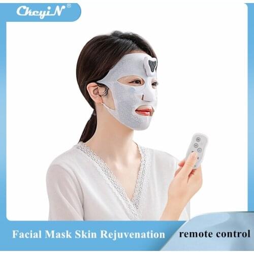 CkeyiN Elecric Silicone Facial Mask Skin Rejuvenation Anti Acne Wrinkle Removal 3 modes Skin Moisturizing Face Tightening Care
