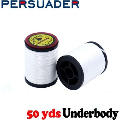 PERSUADER 600D easy wrap nylon underbody stretch threads fly tying materials 1spool white string wrap steelhead pattern&salmon