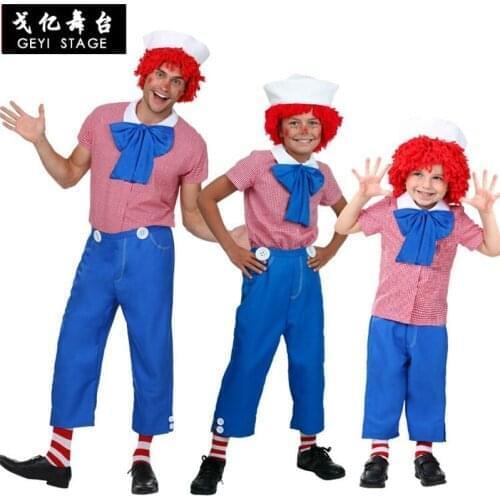 Cospaly Professional Stage Funny Adult Kid Clown Cute Doll Costume Carnival Circus Role-playing Dress Halloween Party Dress