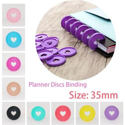 22pcs 35mm Mushroom Hole Binding Discs Notebook Plastic Binding Buckle Planner Disc Binder Mushroom Rings Binder Office Supplies