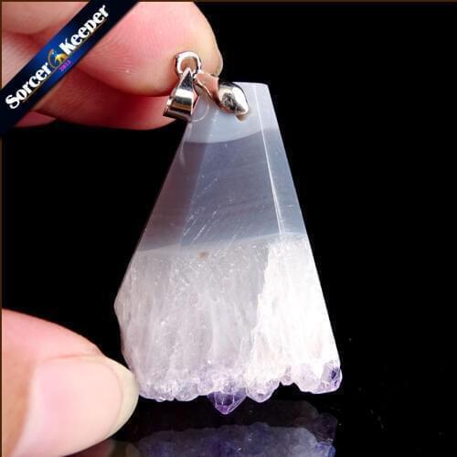 Womens Collares Gem Natural Amethysts Stone Pendant Necklace Quartz Purple Crystal Jewelry Loves Gift For Girlfriend TS296