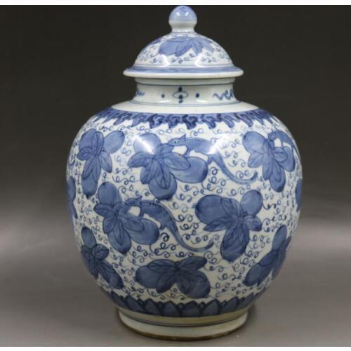 Antique MingDynasty porcelain pot,,white and blue cans,Home Decoration collection & adornment