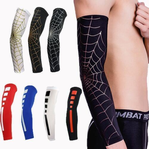 Spiderweb Arm Warmers Cycling Sun UV Basketball Elbow Protection for Sport Tennis Bike Volleyball Soccer Cobweb Arm Sleeve Brace