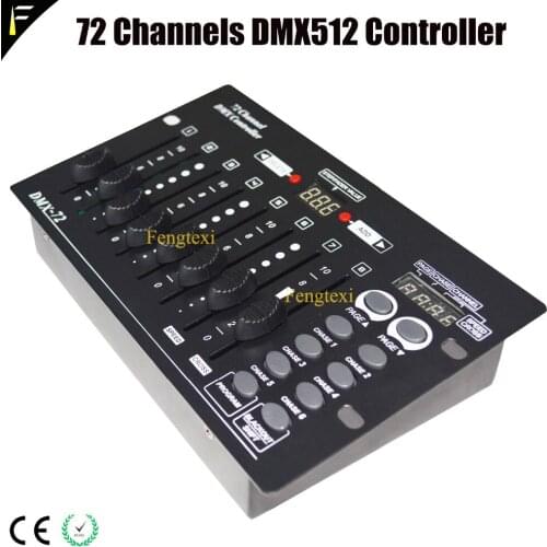 Compact DMX512 72 Channels Controller Board Device Small Club Wedding Stage Lighting Program Dimmer Console 72CH
