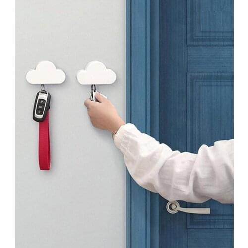 1Pcs White Pink Cloud Shape Key Holder Creative Home Wall Key Storage Keychain Decor Holder 2021 Rack Magnet Magnetic Gift M3W5