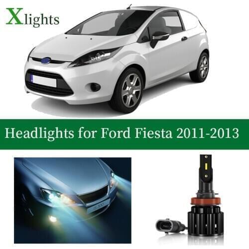 Xlights Bulb For Ford Fiesta 2011 2012 2013 Led Headlight Low High Beam Canbus Headlamp Lamp Light Accessories 12V 24V 6000K