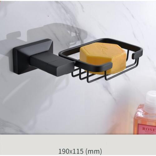 Matte Black Newest solid brass Bathroom Hardware Accessory bathroom Soap Basket holder