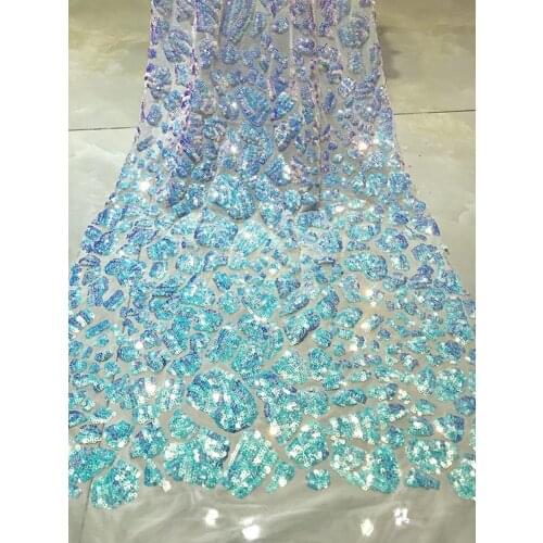 Fashionable irregular geometric square sequins stretch net bottom suitable for banquet multicolor sequin embroider 5 yards