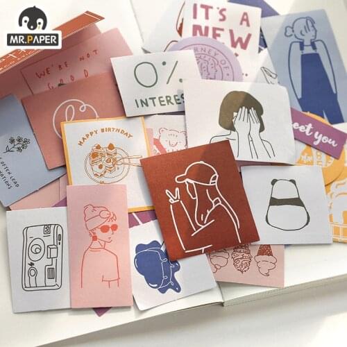 Mr.paper 6 Designs 60 Pcs/bag Ins Style Island Garden Renewal Series Creative Hand Account DIY Deco Collage DIY Material Sticker