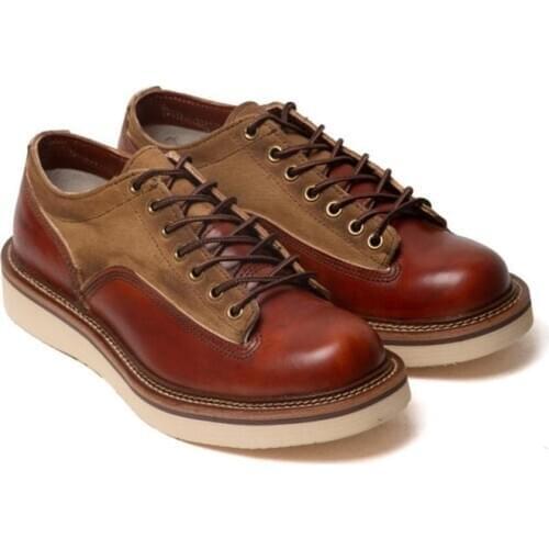 2021 New Handmade Men Shoes Vintage British Real Cow Leather Casual Ankle Boots Tooling Top Quality Motorcycle Boots Platform