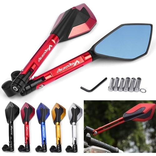 NEW For HONDA XL1000 V Varadero XL1000 1999-2013 Motorcycle Bluish Reverse Side Mirrors Motorbike Rear view Mirrors CNC Aluminum