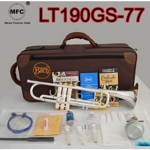 New MFC Bb Trumpet LT190GS-77 Silver Plated Music Instruments Profesional Trumpets Mouthpiece Accessories Included Case