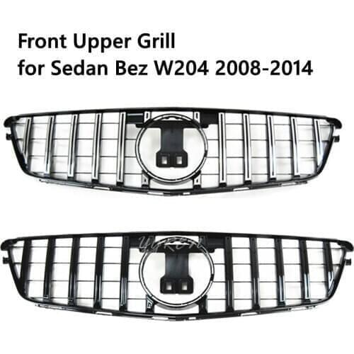 ABS GTR Style Front Grill fit for Mercedes C Class W204 C180 C200 C250 C300 2008-2014