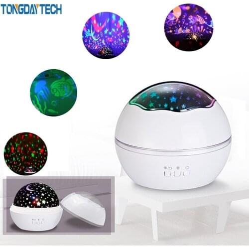 Star Projector Light Led Night Light Starry Sky Star Lamp Master Rotating Children Kids Baby Sleep Romantic USB Lamp Projection