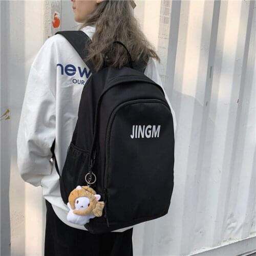 Simple unisex backpack laptop bag high school student book bags high capacity backpacks couple schoolbag Teenage Travel Rucksack