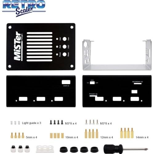 RetroScaler Metal Cases for Mister FPGA Kit Core Control Suit for DE10-Nano Main Board/v6.1 I/O Board and New Mister USB Hub
