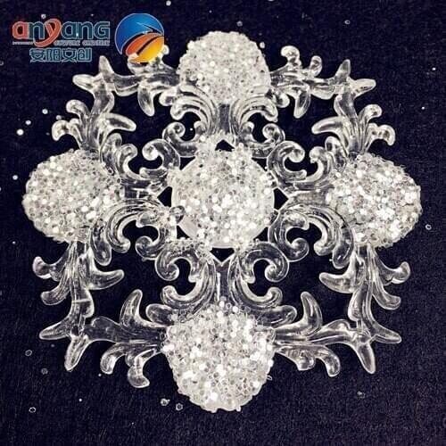 Christmas Ornaments Window Decoration 8.5CM Acrylic Snowflake Diamond Effect 1pc