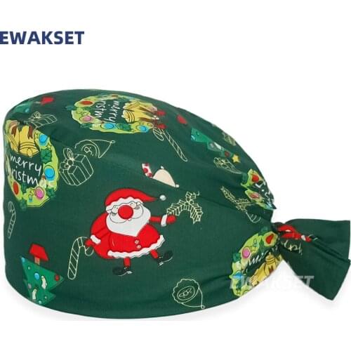 Nursing cap Pet grooming work hats lab dustproof hats Elastic scrubs caps tooth beauty store sweat-absorbent cap men nursing cap