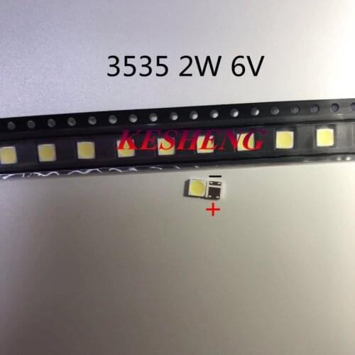 Replace LG Innotek Ypnl-LED LED Backlight High Power LED 2w 6v 3535 Cool White LCD Backlight for TV Applications 40PCS