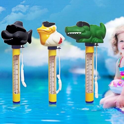 Funny Portable Cartoon Pattern Accurate EVA Floating Thermometer Pool Water Temperature Meter Shatter Resistant Large Screen