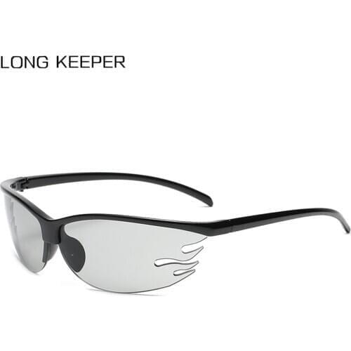 2020 New Steampunk Sunglasses Women Luxury Fashion Fire Flame Sun Glasses Men Vintage Brand Designer Rimless Driving Eyewear