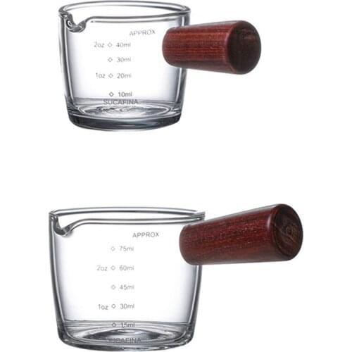 Glass Milk Glass 75 + 45Ml Glass Measuring Cup High Borosilicate Glass Pressure Mouth Cup Coffee Cup