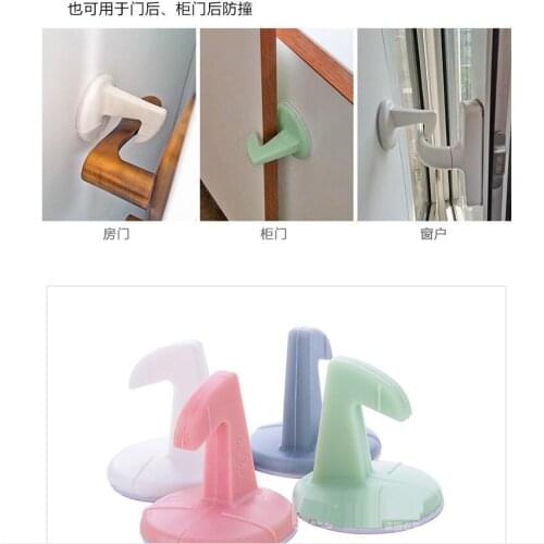 Thick silicone door wall crash pad door handle mute crash sticker with hook shock pad door lock protection pad
