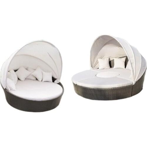 Outdoor PE rattan Plastic beach chair for lounge furniture