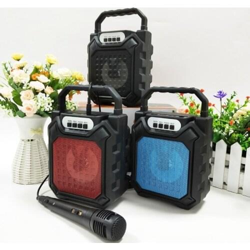 Outdoor Portable Speaker Microphone Bluetooth-compatible Speaker 1200m Lithium Wireless Portable FM Speaker Subwoofer Subwoofer