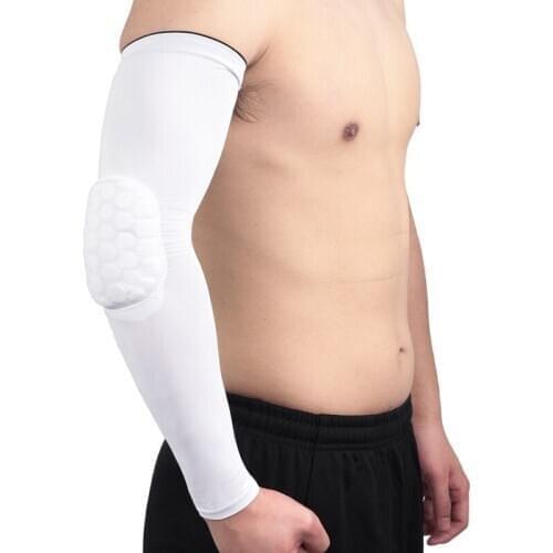 1pc Elbow Pad Protector Anti-slip Compression Long Arm Guard Brace Support Sleeve For Fitness