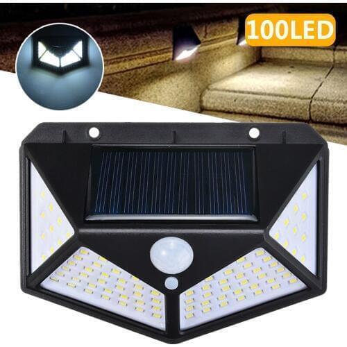 1pc Solar Light 100 LED Solar Powered Motion Sensor Light Outdoor Garden Security Lamps for Garden Tools Decorations