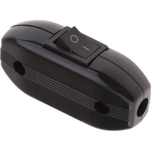 2x Switch 250V 6A Rocker Lamp ON/OFF Table Inline Lamp Light For 3-Core Line