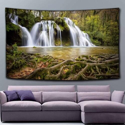 3D Wall Art Psychedelic Tapestry Wall Hanging Mandala Waterfall Tapestry Flowers Hippie Multi-function Wall Tapestry Living Room