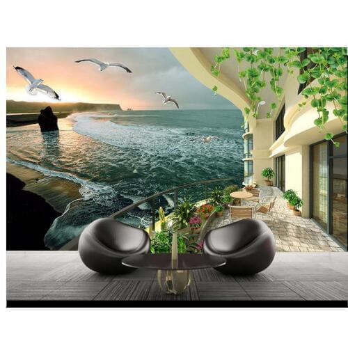 3D wallpaper custom mural fashion Fantastic seascape room 3 d hd TV setting wall scenery non-woven wallpaper room decoration