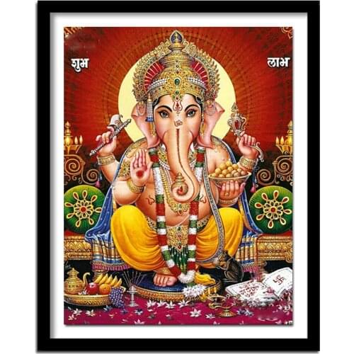 5D Diamond Embroidery Diamond Hinduism Ganesh Picture 3D Diy Diamond Painting Needlework Canvas Home Decoration Art